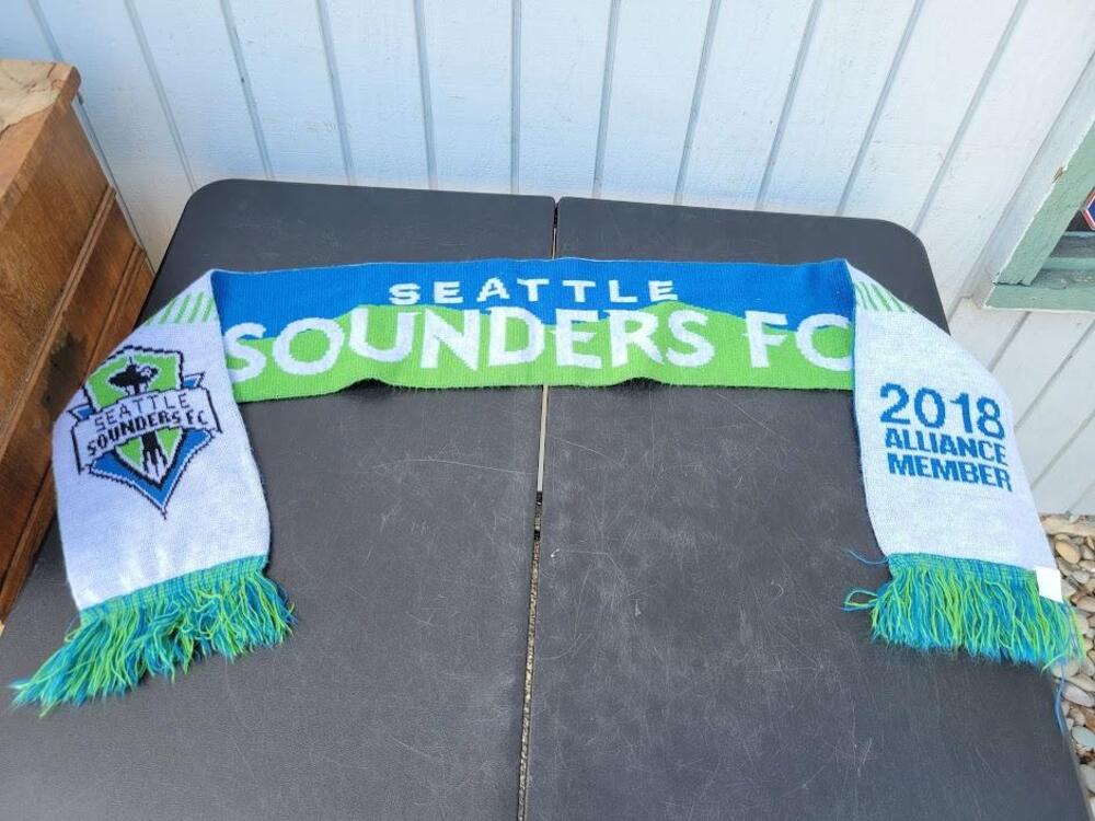 Seattle Sounders FC Knit Scarf MLS Soccer 2018 Alliance Member Adidas One Size